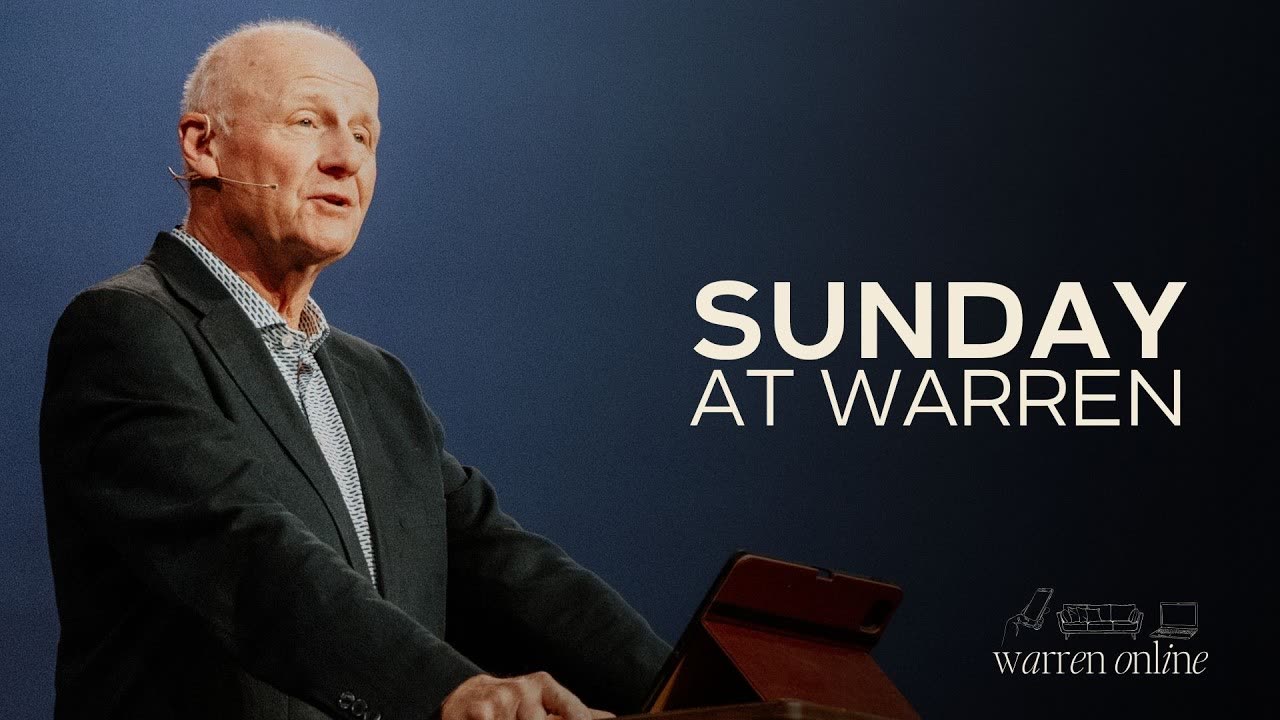 Dr. David McKinley preaching on a Sunday at Warren.